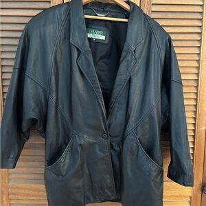 Danier Women's Classic Black Leather Jacket